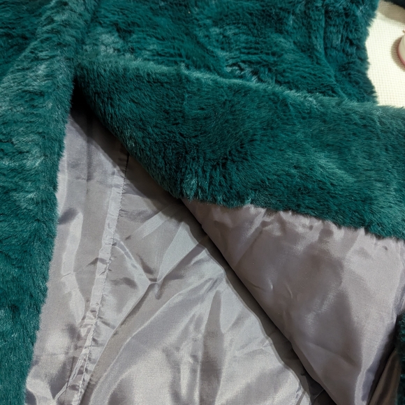 Banana Republic Green Faux Fur Coat - Picture 5 of 9